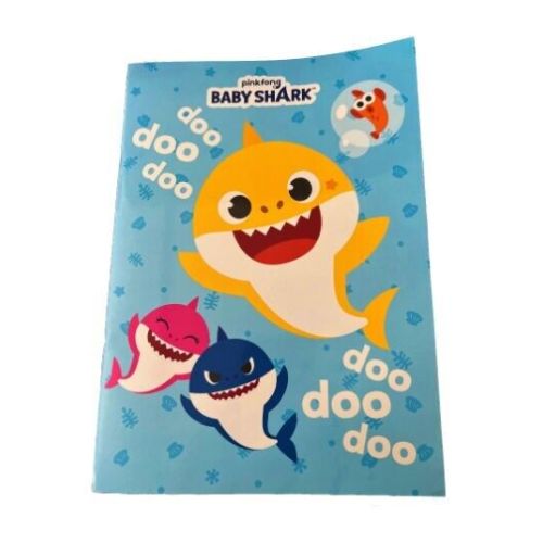 Pinkfong Blue Baby Shark A4 Colouring In Pad - FabFinds
