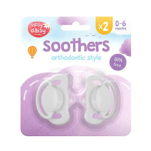 Soothers Orthodontic Style 0-6 months 2 Pk baby upsy daisy   