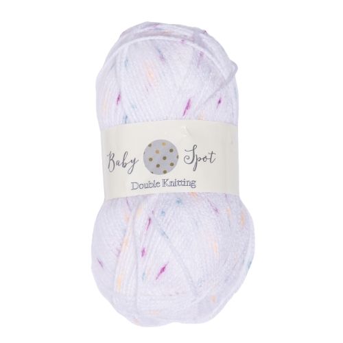 Baby Spot Double Knitting Yarn Assorted Colours 50g Knitting Yarn & Wool FabFinds White  