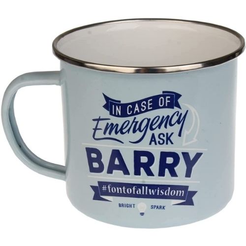 Enamel Personalised Coffee Mug Barry Mugs FabFinds   