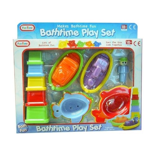 Bathtime Stacking and Boat Play Set Toys Fun Time   