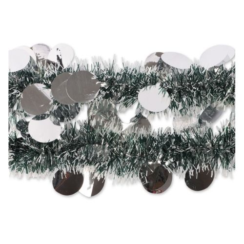 Bauble Christmas Tinsel Assorted Colours 2M Christmas Tinsel FabFinds Silver  