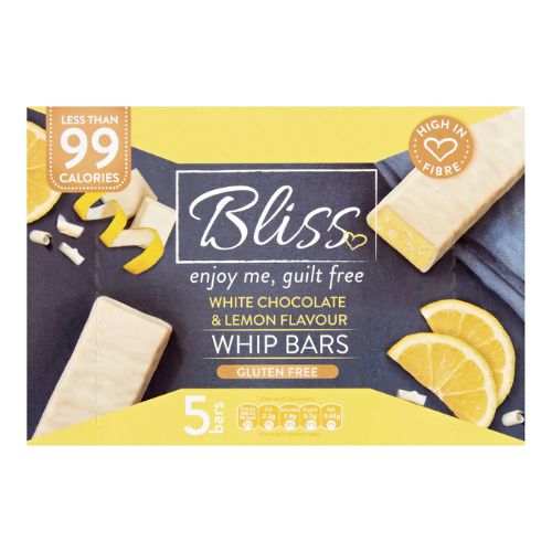 Bliss White Chocolate & Lemon Flavour Whip Bars 5 Pk Chocolate Bliss   