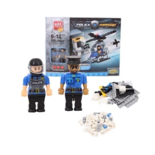 Block Tech Police Mission Set Aerial Support Toy Set Toys Block Tech   