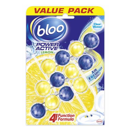 Bloo Power Active Trio Lemon Toilet Rim Cleaner 3 x 50g Toilet Cleaners FabFinds   