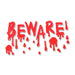 Blood Red Horrifying Gel Window Clings Assorted Designs Halloween Decorations FabFinds Bloody Beware!  