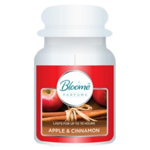 Bloome Glass Jar Candle Apple & Cinnamon 18oz 510g Candles bloome   