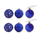 Christmas Glitter Baubles 8cm Assorted Designs 6 Pk Christmas Baubles, Ornaments & Tinsel FabFinds Blue  