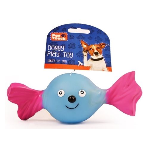Squeaky Candy Dog Toy Assorted Colours Dog Toys Pet Touch Blueberry Burst Candy  