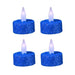 Glitter LED Flickering Tealights 4 Pack Festive Christmas Decorations FabFinds Blue  