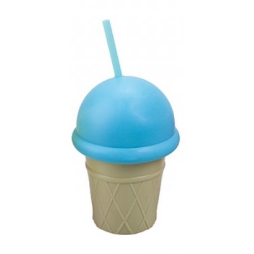 Pastel Ice Cream Drink Cup With Straw Mugs PMS Blue  