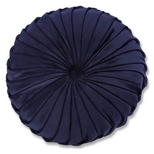 Home Collection Round Scatter Cushion 35cm x 9cm Cushions Home Collection Navy  