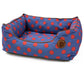 Petface Summer Blue Spots Square Dog Bed - Medium Dog Beds Petface   