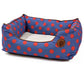 Petface Summer Blue Spots Square Dog Bed - Medium Dog Beds Petface   
