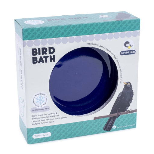 Petface Ceramic Garden Wild Bird Bath - Blue Bird Baths Petface   