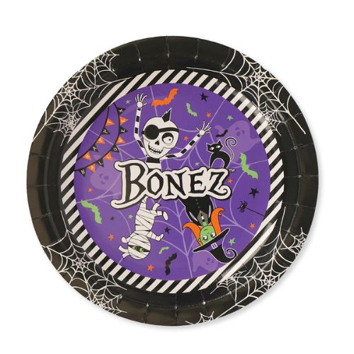 Bonez Happy Halloween Paper Plates 15 Pk Halloween Accessories FabFinds   