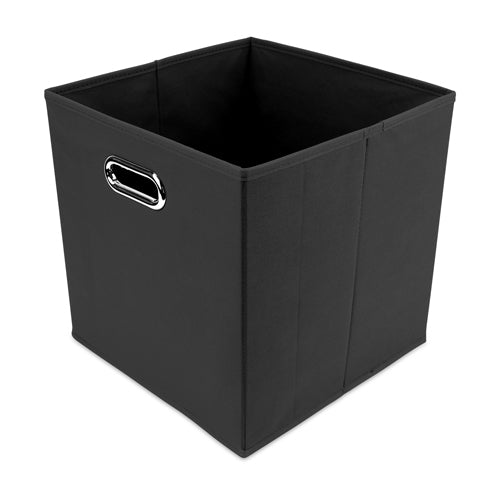 Home Collection Cube Storage With Handle 30cm Storage Boxes Home Collection Black  