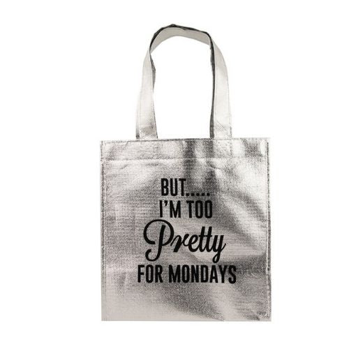 Home Collection Silver Metallic Tote Bag Pretty Monday Kids Lunch Bags & Boxes Home Collection   