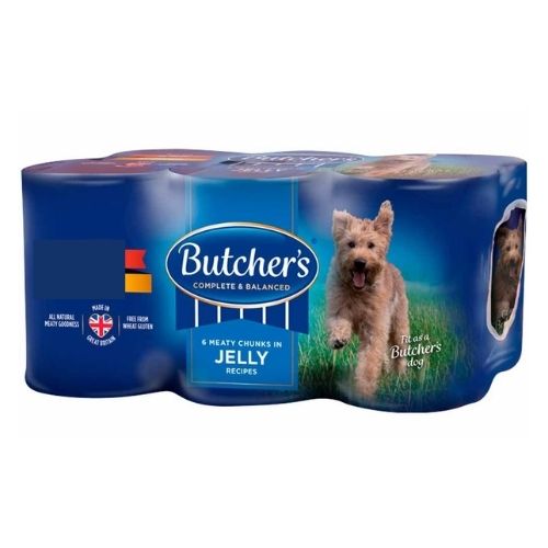 Butcher's Meaty Chunks In Jelly Chicken & Beef 6x400g Dog Food Butchers   