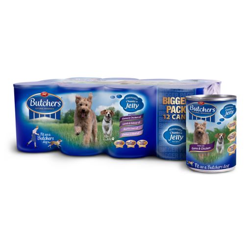 Butcher's Meaty Chunks in Jelly Tinned Dog Food 12 x 400g Dog Food Butchers   