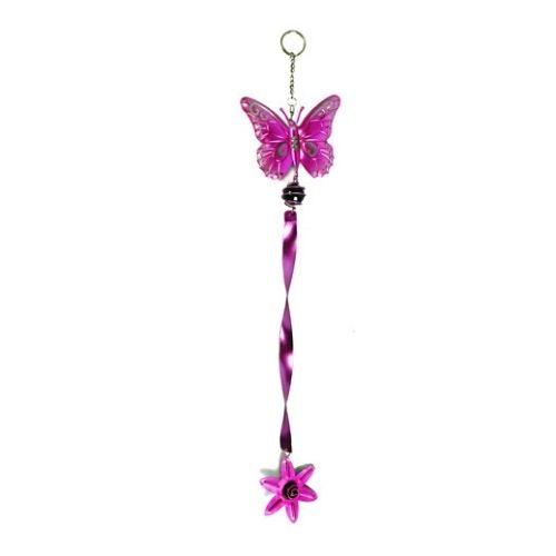 Butterfly Hanging Garden Decoration L52cm Garden Decor FabFinds Purple  