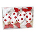 Spotty Red & White Candy Cane Christmas Hangers 4 Pk Christmas Decorations Snow White   