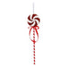 Candy Cane Tinsel Lollipop Christmas Decoration 37cm Christmas Decorations PMS   