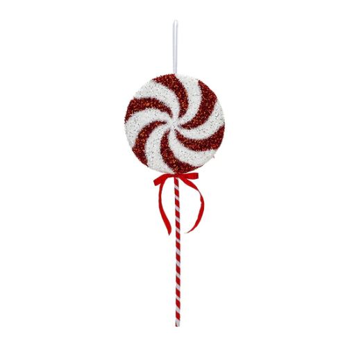 Candy Cane Swirl Christmas Decoration 49cm Christmas Decorations Snow White   