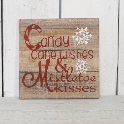 Candy Cane Wishes Christmas Sign Christmas Decorations The Satchville Gift Company   