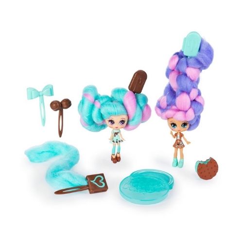 Candylocks Sweet Treats Scented Dolls 2 Pack Assorted Colours Dolls, Playsets & Toy Figures Spin Master Mint Choco Chick and Choco Lisa  