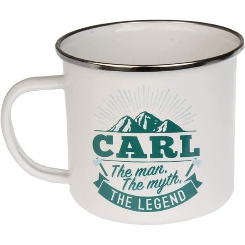 Enamel Personalised Coffee Mug Carl Mugs FabFinds   