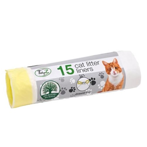 TidyZ Recyclable Cat Litter Liners 15 Pk Petcare tidyz   