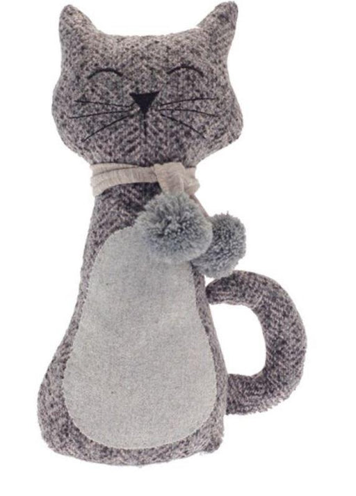 Country Club Plush Kitty Door Stops Assorted Colours Door Stop Country Club Grey  