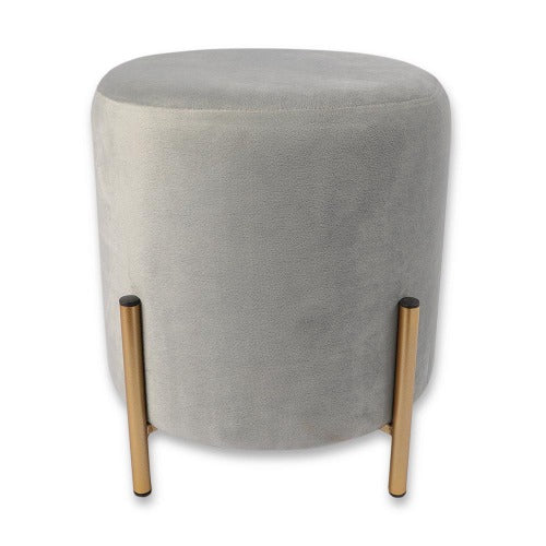 Luxury Velvet Footstool With Gold Metal Stand Home Decoration FabFinds   