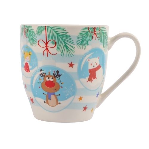 Christmas Character Snowball Bauble Hugga Mug Mugs FabFinds   