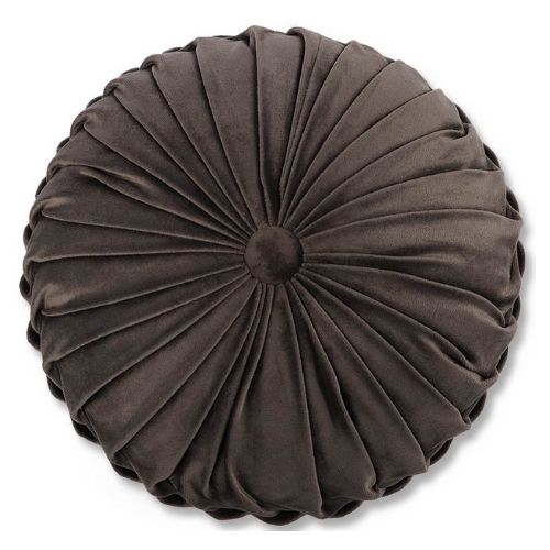 Home Collection Round Scatter Cushion 35cm x 9cm Cushions Home Collection Charcoal  