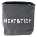 Ari Large Storage Bags Assorted Colours & Slogans Storage Baskets FabFinds Charcoal - Neat & Tidy  