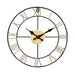Statement Black and Gold Roman Skeleton Clock 34cm Garden Decor chickidee   