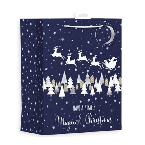 Christmas Midnight Santa Gift Bag Extra Large Christmas Gift Bags & Boxes FabFinds   