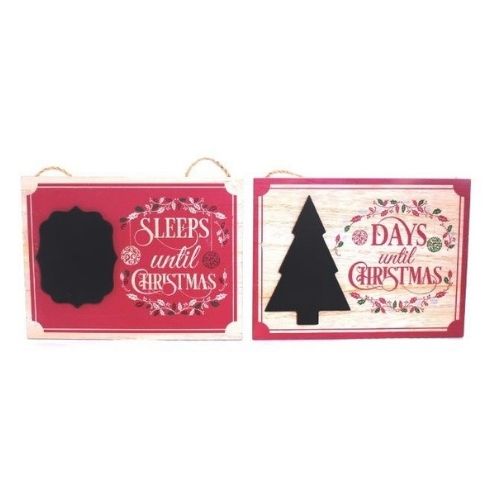 Christmas Countdown Hanging Wall Plaque Christmas Festive Decorations FabFinds   