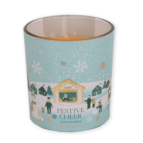 Festive Spice Christmas Scented Jar Candle 4oz Candles FabFinds   