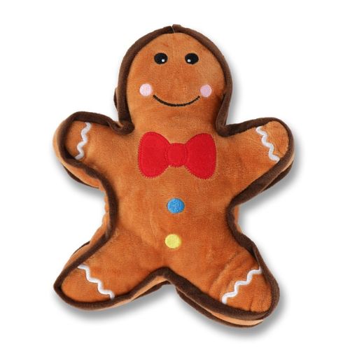 Christmas Gingerbread Man Dog Play Toy Dog Toy Paws Behavin' Badly   