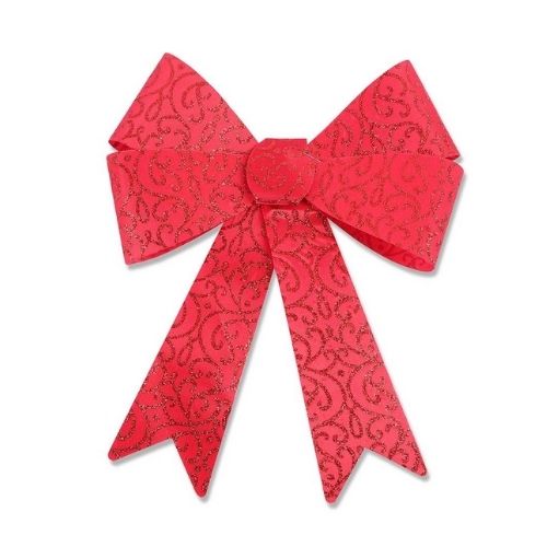 Large Glitter Christmas Bow Assorted Colours Christmas Decorations Design Group Red  