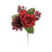 Christmas Glitter Rose Pick Decoration Assorted Colours Christmas Decoration FabFinds Red  