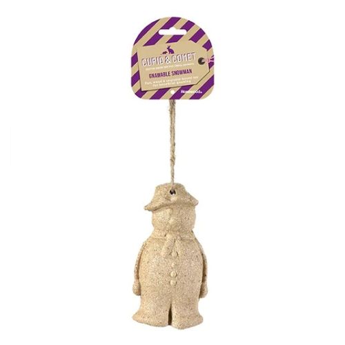 Rosewood Gnawable Snowman For Small Animals 70g Christmas Gifts for Pets Rosewood   