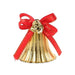 Christmas Gold Hanging Bells 6 Pack Christmas Baubles, Ornaments & Tinsel FabFinds Gold & Red Ribbon  