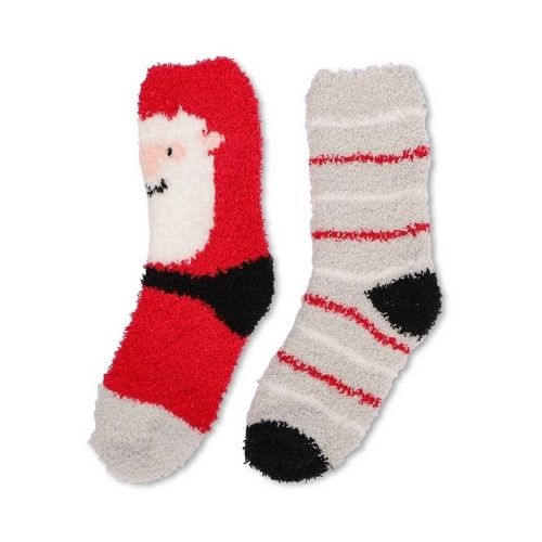 Kids Christmas Santa Cosy Socks 2 Pk Assorted Sizes Kids Snuggle Socks Kids Zone   