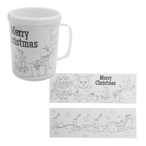 Tinsel Town Colour Your Own Christmas Mug Assorted Colours Christmas Accessories RMS   