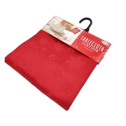 Christmas Star Tablecloth 132cm Assorted Colours Christmas Tableware FabFinds Red  