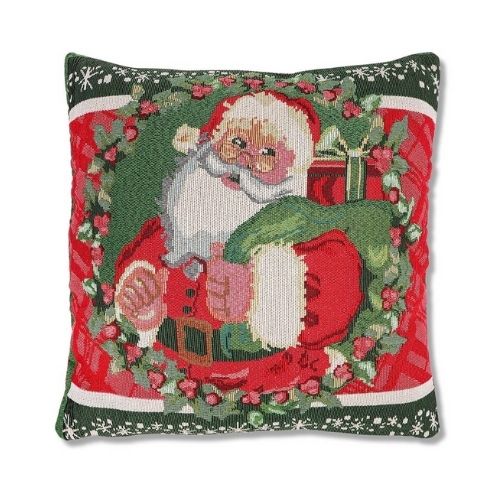 Santa Claus Christmas Cushion 46cm x 46cm Christmas Cushions & Throws FabFinds   